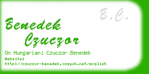 benedek czuczor business card